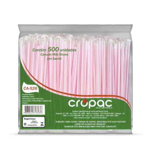 Canudo plastico CA-526  c/500 unidades  em Foz do Iguaçu, PR por EmbalaFoz