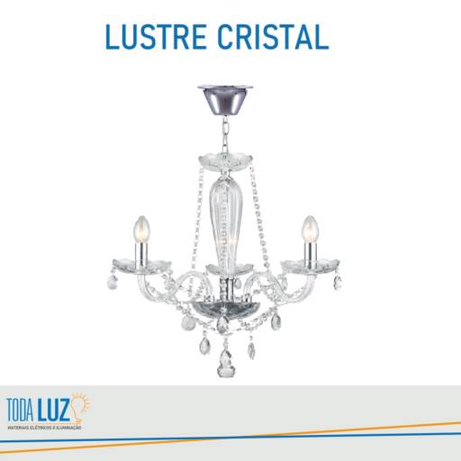 Lustre Cristal por Toda Luz Materiais Elétricos e Iluminação