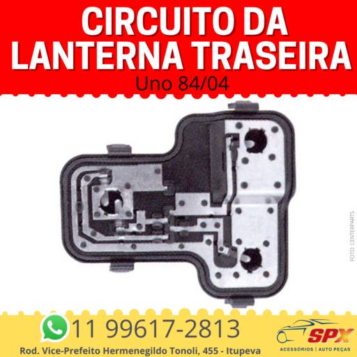 Circuito da Lanterna Traseira Uno 84/04 em Itupeva, SP por Spx Acessórios e Autopeças