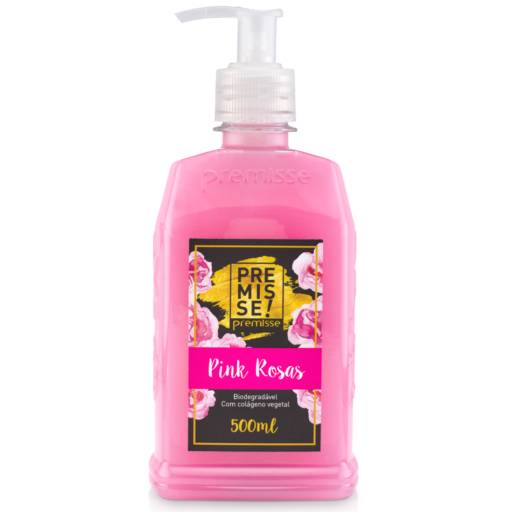Sabonete Líquido Pink Rosas Premisse Embalagem de 500ml.