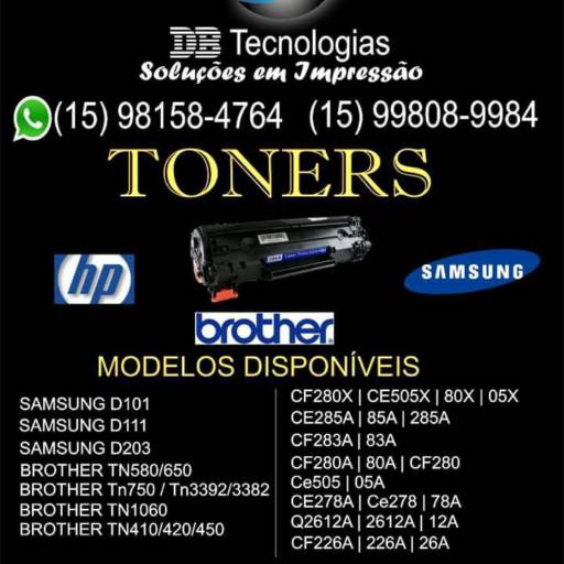 Comprar o produto de Toners em A Classificar pela empresa DB Tecnologias Soluções em Impressão em Boituva, SP por Solutudo