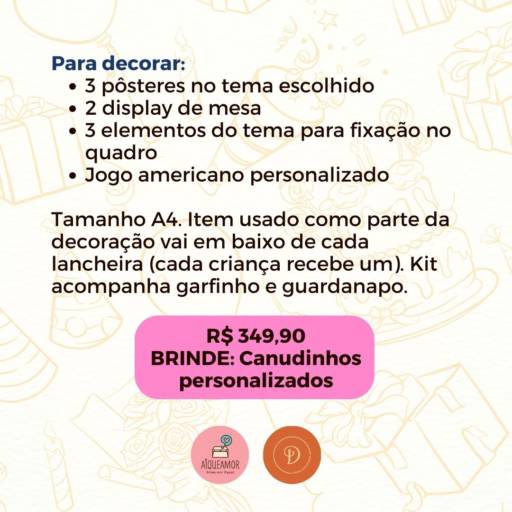 Kit festa na escola em Foz do Iguaçu, PR por Dona Jujuba Doces e Salgados