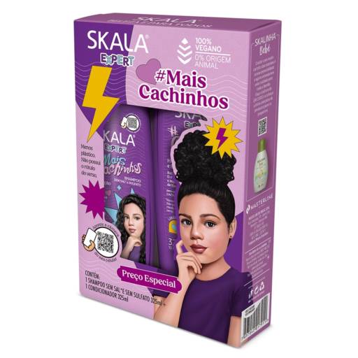 Kit shampoo e condicionador skala #Mais Cachinhos 