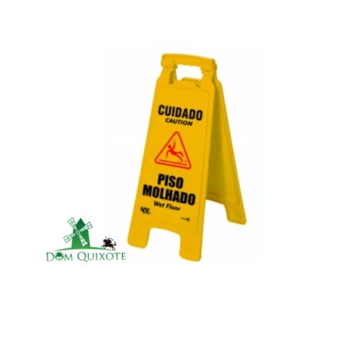 Placa Sinalizador Piso Molhado  em Jundiaí, SP por Dom Quixote Equipamentos de Proteção Individual