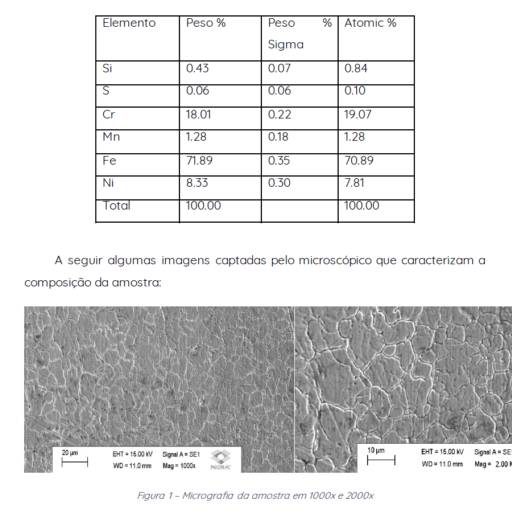 Ensaio Micrográfico por Pro Junior Projetos e Consultoria em Engenharia e Arquitetura