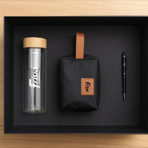 Kit Garrafa, Caneta e Caderno