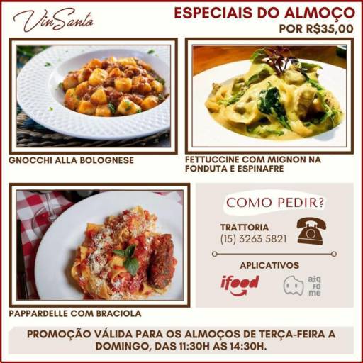 VinSanto Trattoria em Boituva, SP por VinSanto Trattoria e Pizzeria - Restaurante Italiano