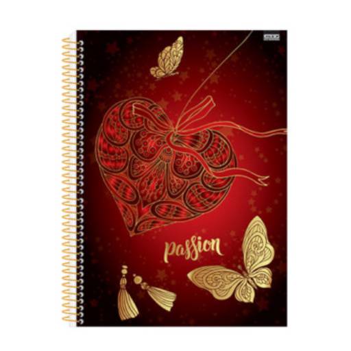 Caderno 10 matérias Passion por Pintando o 7 Bazar e Papelaria