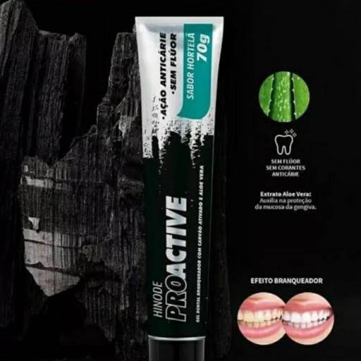 HINODE PROACTIVE GEL DENTAL CARVÃO ATIVADO