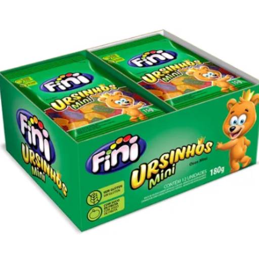 Mini Ursinhos - com 12 pacotes de 15g cada