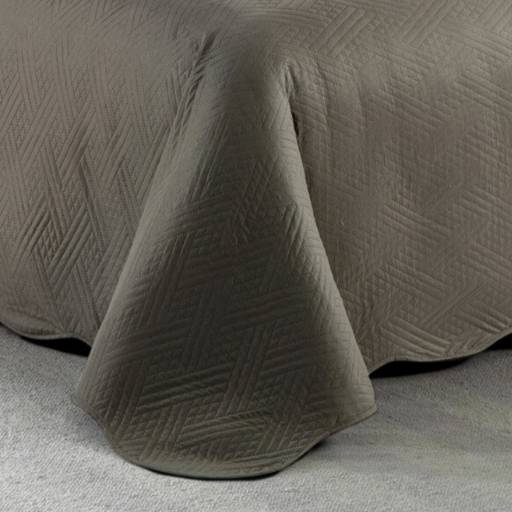 Colcha Damask Casal Castanho