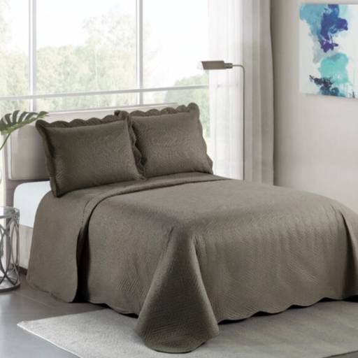 Colcha Prisma Casal Cinza