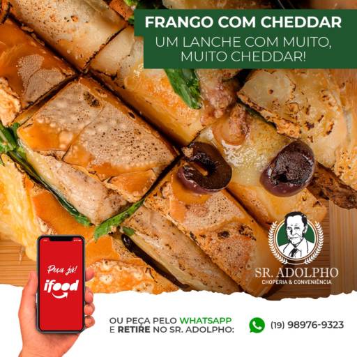 Comprar o produto de Frango com Cheddar em Restaurantes pela empresa Sr Adolpho Choperia & Conveniência em Americana, SP por Solutudo