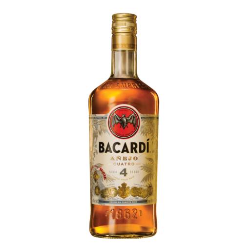 Rum Bacardí Cuatro Años- 750ml em Aracaju, SE por Drink Fácil