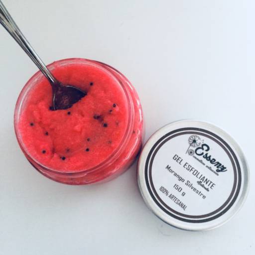 Gel Esfoliante Morango Silvestre 320g por Essenz Cosméticos Artesanais