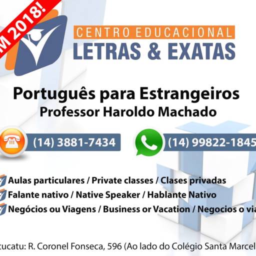 Comprar o produto de Português para Estrangeiros - Professor Haroldo Machado em A Classificar pela empresa Escola de Redação Nelson Letras em Botucatu, SP por Solutudo