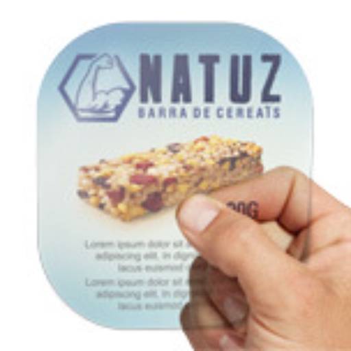 RÓTULO BOBINA FOLHA - VINIL TRANSPARENTE COM TINTA BRANCA em São José do Rio Preto, SP por Public Gráfica e Brindes