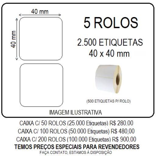 Comprar o produto de ETIQUETA BALANÇA 40x40 - 5 ROLOS em Indústria Gráfica e Impressão pela empresa Sergipe Etiquetas em Aracaju, SE por Solutudo