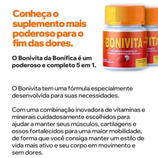 Bonivita suplemento alimentar em Aracaju, SE por Dalmo Terapias Naturais