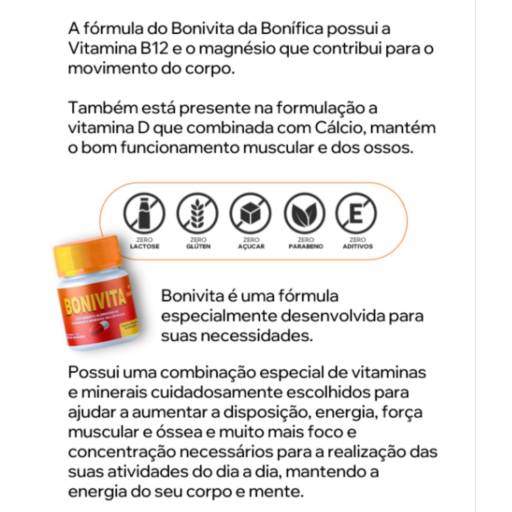 Bonivita suplemento alimentar em Aracaju, SE por Dalmo Terapias Naturais