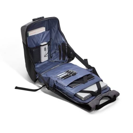 02096 Mochila de Poliéster Anti-Furto USB com Segredo em São José do Rio Preto, SP por Public Gráfica e Brindes