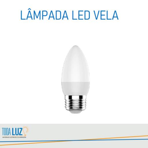 Comprar o produto de Lâmpada LED vela em Iluminação pela empresa Toda Luz Materiais Elétricos e Iluminação em Atibaia, SP por Solutudo