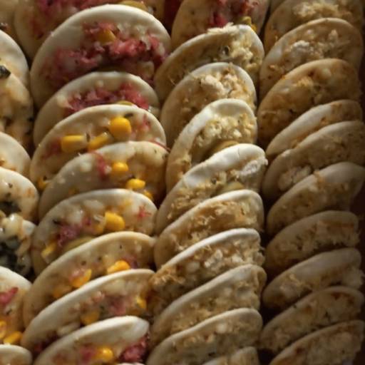 Comprar o produto de Mini pizzas artesanais (cento) em Salgados pela empresa Dillana - Salgados, Doces, Bolos e Presentes em Jundiaí, SP por Solutudo