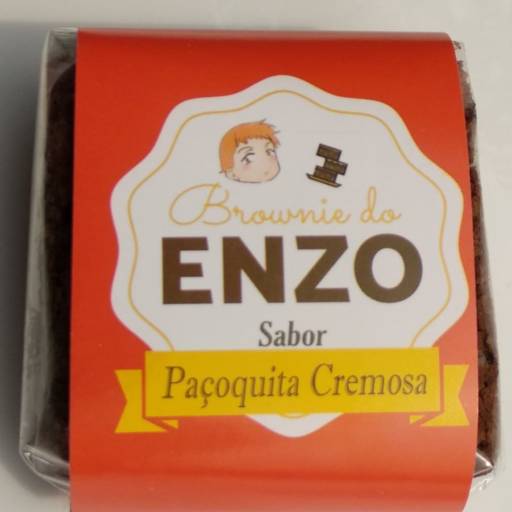 Brownie do Enzo RECHEADO sabor PAÇOQUITA cremosa por Brownie do Enzo