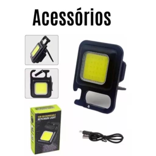 Mini Refletor Lanterna Forte Led 6w 5 Em 1 Recarregavel Usb Lanterna De Led Com Imã Multi Função De Bolso Cor da lanterna Preto Cor da luz super forte em Bauru, SP por Toner e Cartuchos Dalmeida Distribuidora