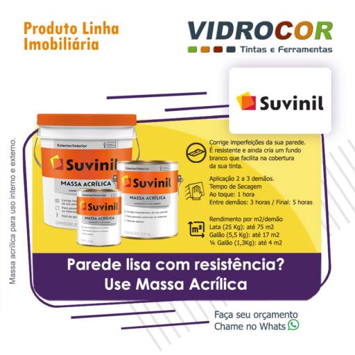 Suvinil Massa Acrílica - Vidrocor Tintas