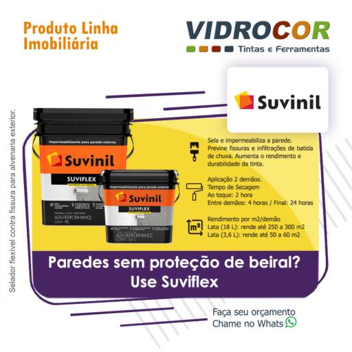 Suvinil Impermeabilizante para parede Suviflex - Vidrocor Tintas