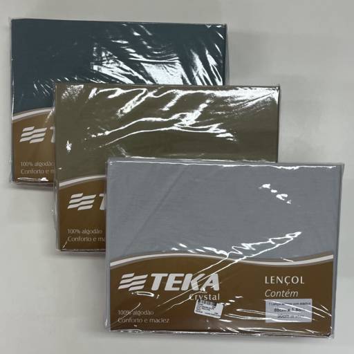 Lençol solteiro com elástico Teka em Uberlândia, MG por Lojas Dom Flavittos