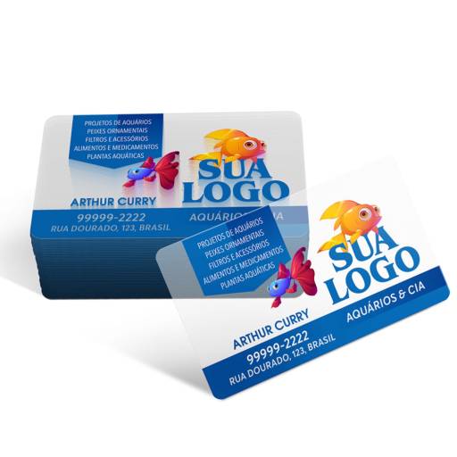 CARTÕES DE VISITA PVC 0,30MM TRANSLÚCIDO COM TINTA BRANCA em São José do Rio Preto, SP por Public Gráfica e Brindes