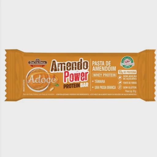 Barra de Proteína AmendoPower sabor Pasta de Amendoim 50g - DaColônia
