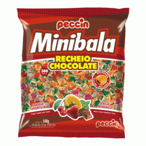 Comprar o produto de Minibala Recheada Chocolate Peccin  em Alimentos e Bebidas pela empresa Eloy Festas em Jundiaí, SP por Solutudo