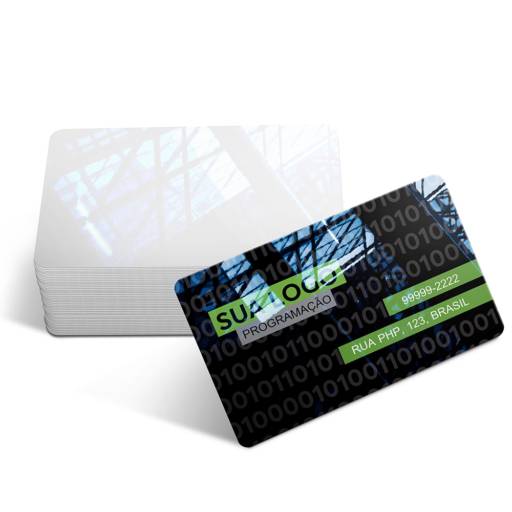 CARTÕES DE VISITA PVC CRISTAL 0,50MM BRANCO em São José do Rio Preto, SP por Public Gráfica e Brindes
