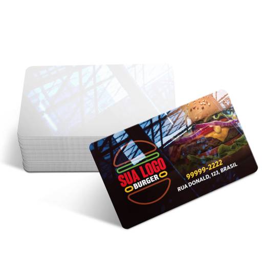 CARTÕES DE VISITA PVC CRISTAL 0,50MM BRANCO em São José do Rio Preto, SP por Public Gráfica e Brindes