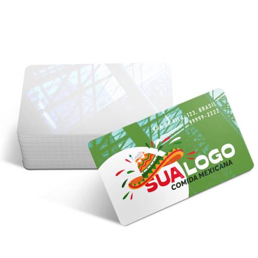 CARTÕES DE VISITA PVC CRISTAL 0,50MM BRANCO em São José do Rio Preto, SP por Public Gráfica e Brindes