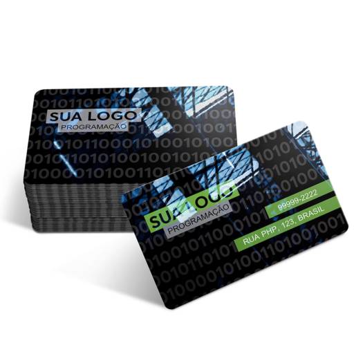 CARTÕES DE VISITA PVC CRISTAL 0,50MM BRANCO em São José do Rio Preto, SP por Public Gráfica e Brindes