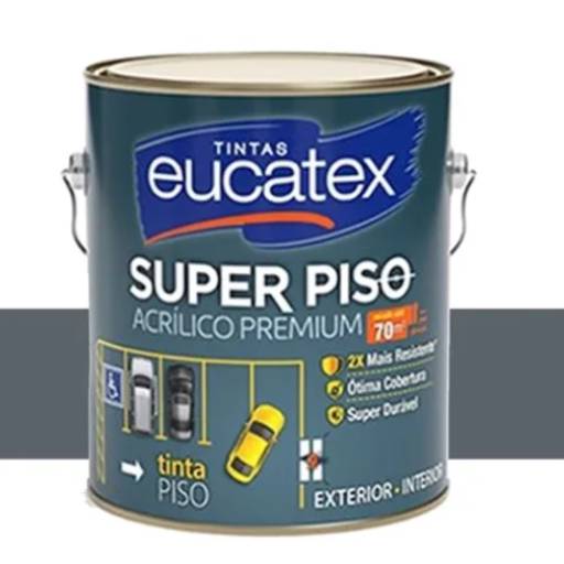 Super Piso Acrilico Premium Concreto 3,6L Eucatex Interior/Exterior em Boituva, SP por Solução Materiais e Equipamentos