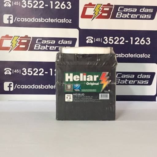 Comprar o produto de Bateria Heliar HG38JD em Baterias pela empresa Casa das Baterias em Foz do Iguaçu, PR por Solutudo