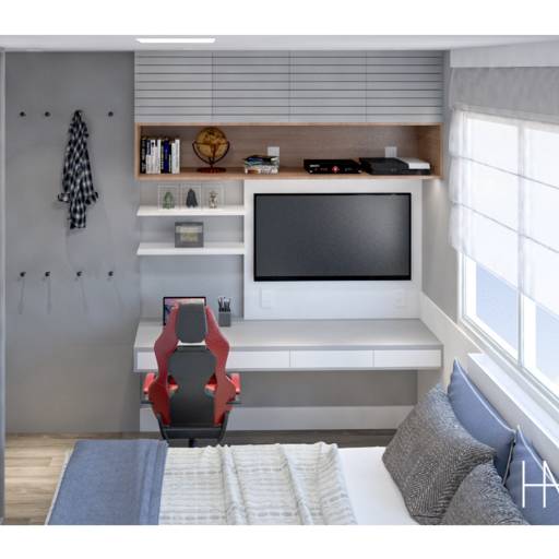 Quarto A - AP01 | Curitiba  em Curitiba, PR por Holz Arquitetura