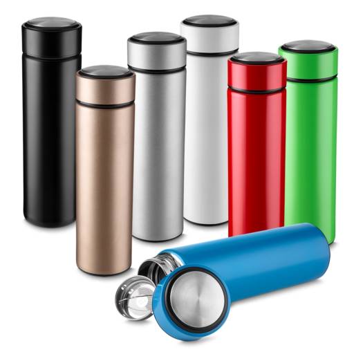 14703 Garrafa Inox 450 ml com Infusor em São José do Rio Preto, SP por Public Gráfica e Brindes