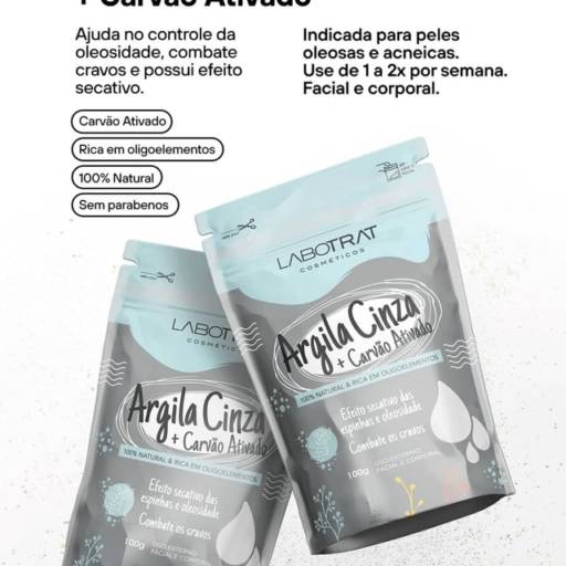 Argila Cinza + Carvão Ativado 