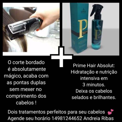 Corte bordado + hidratação