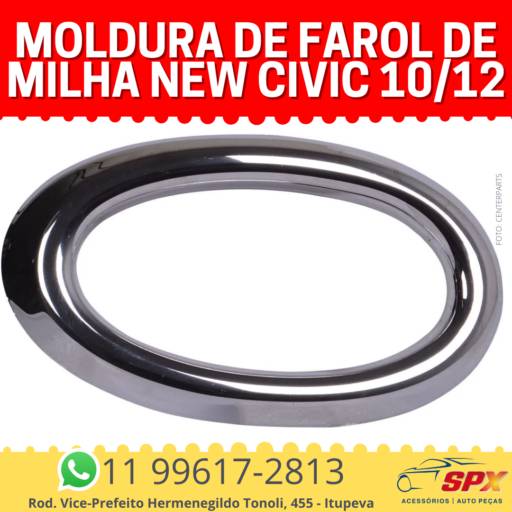 Moldura de Farol de Milha New Civic 10/12 em Itupeva, SP por Spx Acessórios e Autopeças