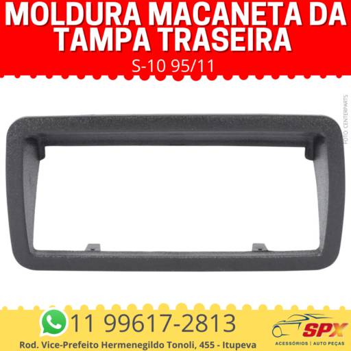 Moldura Macaneta da Tampa Traseira S-10 95/11  em Itupeva, SP por Spx Acessórios e Autopeças