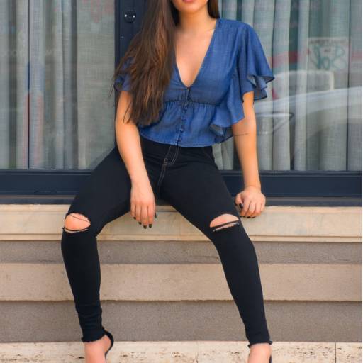 Calça bebela jeans sk preta mila  por Loja Catherine