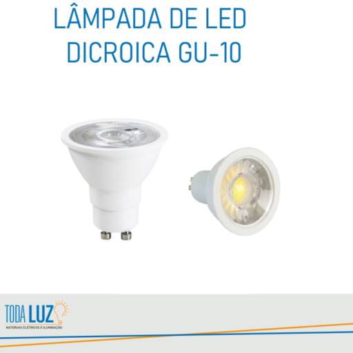 Comprar o produto de Lâmpada de LED Dicroica GU-10 em Iluminação pela empresa Toda Luz Materiais Elétricos e Iluminação em Atibaia, SP por Solutudo
