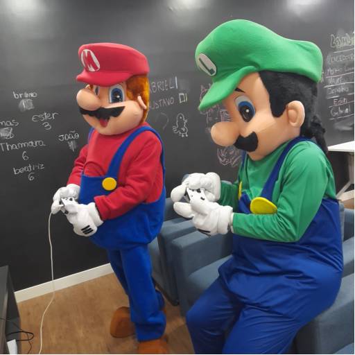 Super Mario E Louidi No Seu Evento 